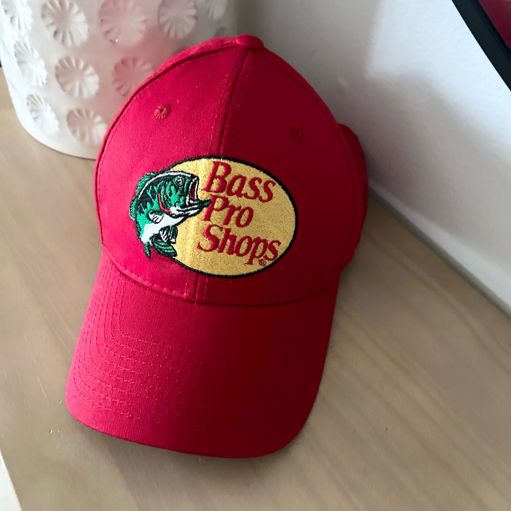 Bass Pro Shops Bright Red SnapBack Hat Fisherman Core